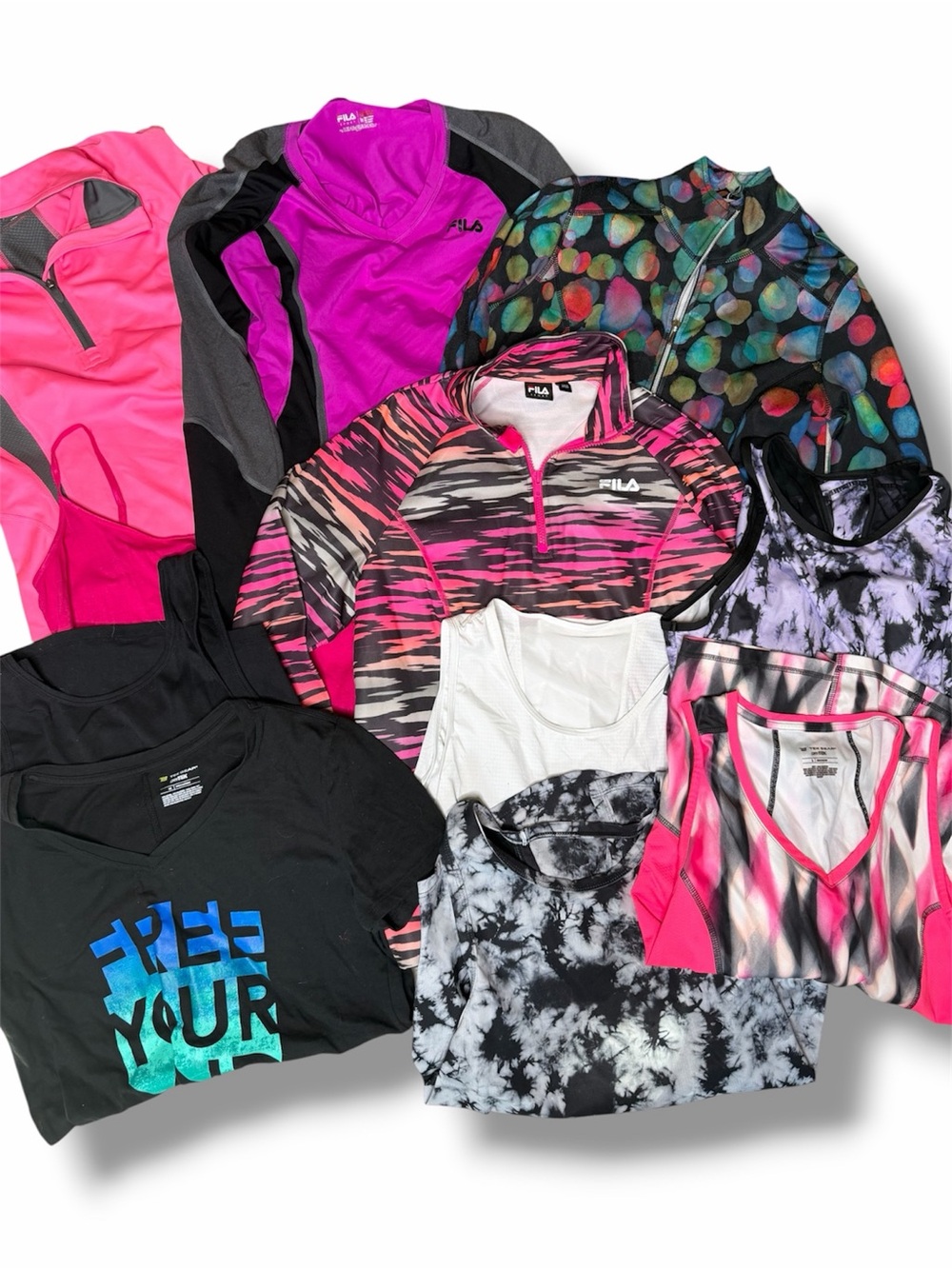 Bundle of Athletic Workout Tops, Sweatshirts, tank Tops, Tshirts